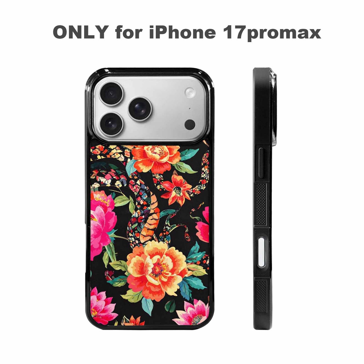 iPhone 17 Pro Max Case — Snakes Print Floral Seamless Floral, Unique Phone Case Design