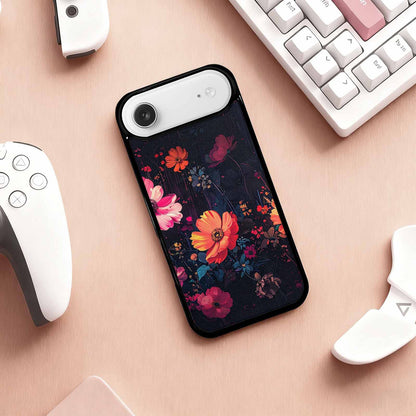 iPhone 17 Air Case — Shadowy Glitch Floral Pattern Hundreds Floral, Custom Print Case Cover