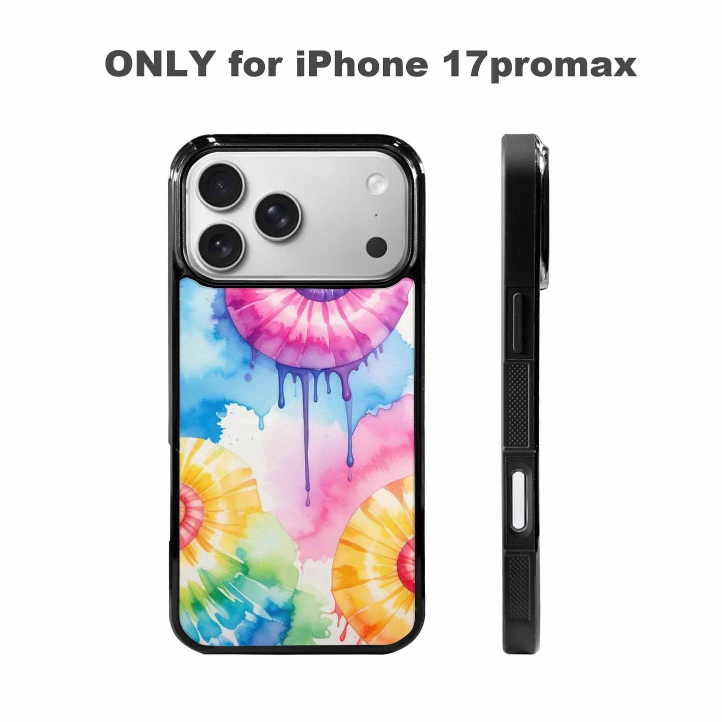 iPhone 17 Pro Max Case — Dripping Tie Dye Spiral Custom Tie, Personalized Phone Case