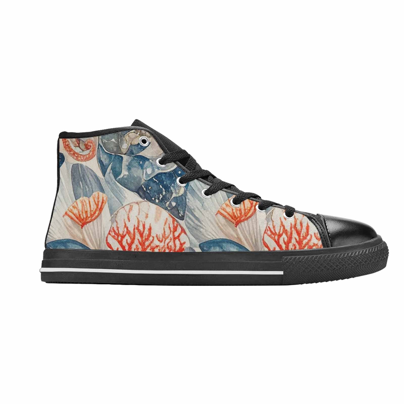 WOMEN'S Fish Scale Coral High Top Canvas Y2K Sneakers