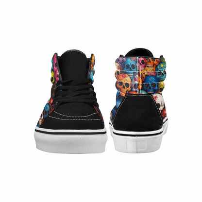 MEN'S Skulls (general) Skulls High Top Canvas Vibrant Chaos Sneakers