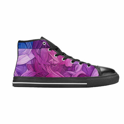 MEN'S Bisexual Flag Color High Top Canvas Vivid Custom Sneakers