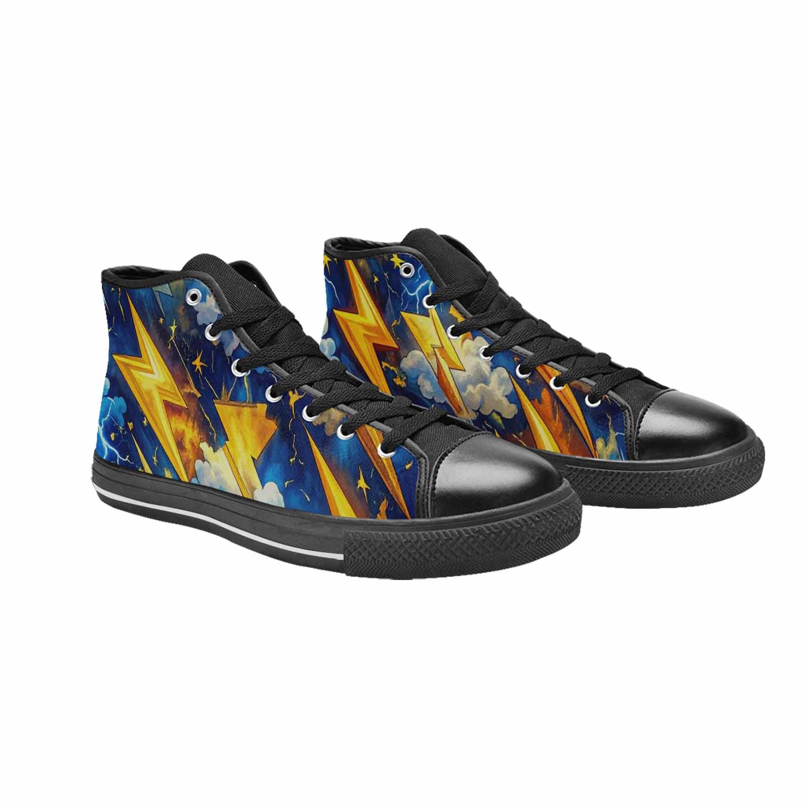 MEN'S Lightning Bolt High Top Canvas Dreamcore Custom Shoes