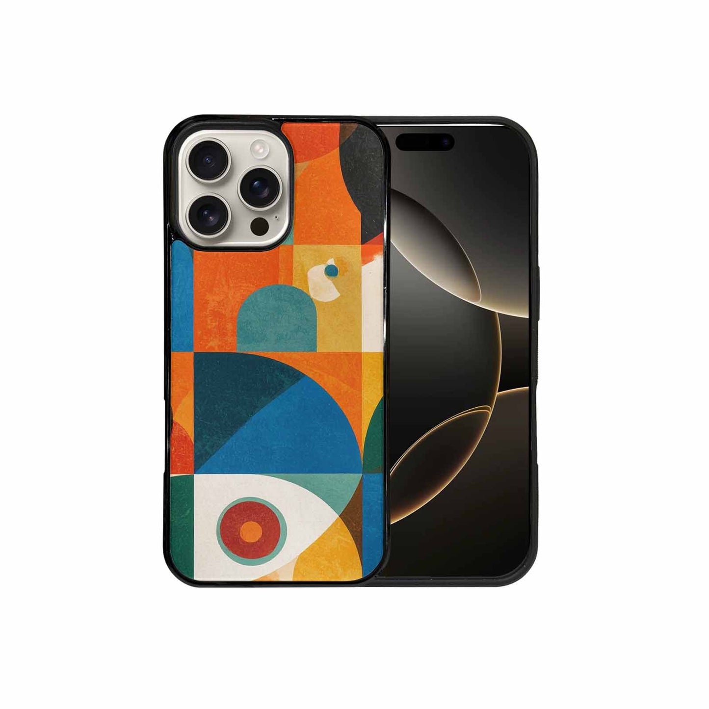 iPhone 16 Pro Max Case — 1990s Memphis Art Pattern, Personalized Phone Case