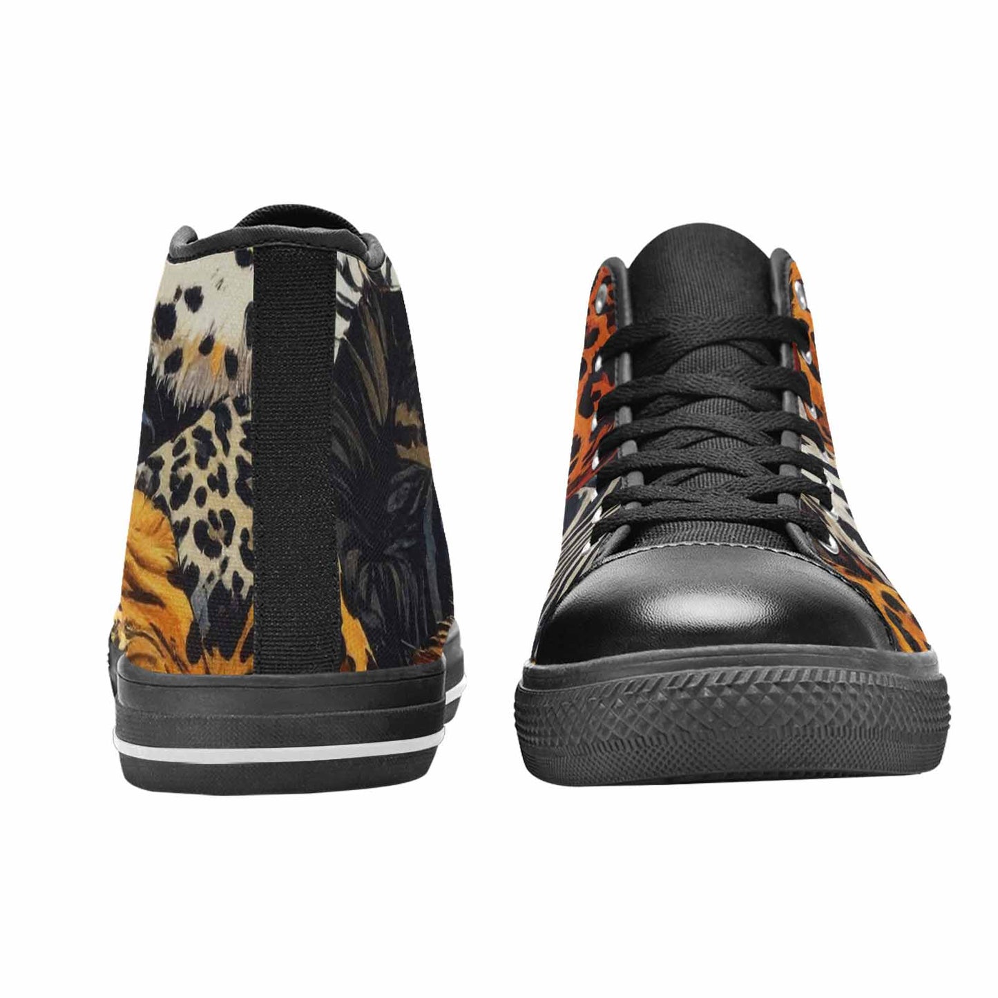WOMEN'S Animal Print High Top Canvas Cottagecore Custom Shoes