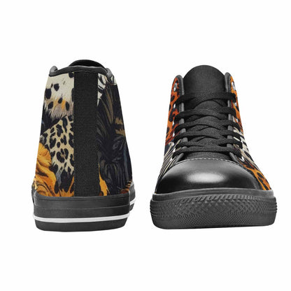 WOMEN'S Animal Print High Top Canvas Cottagecore Custom Shoes