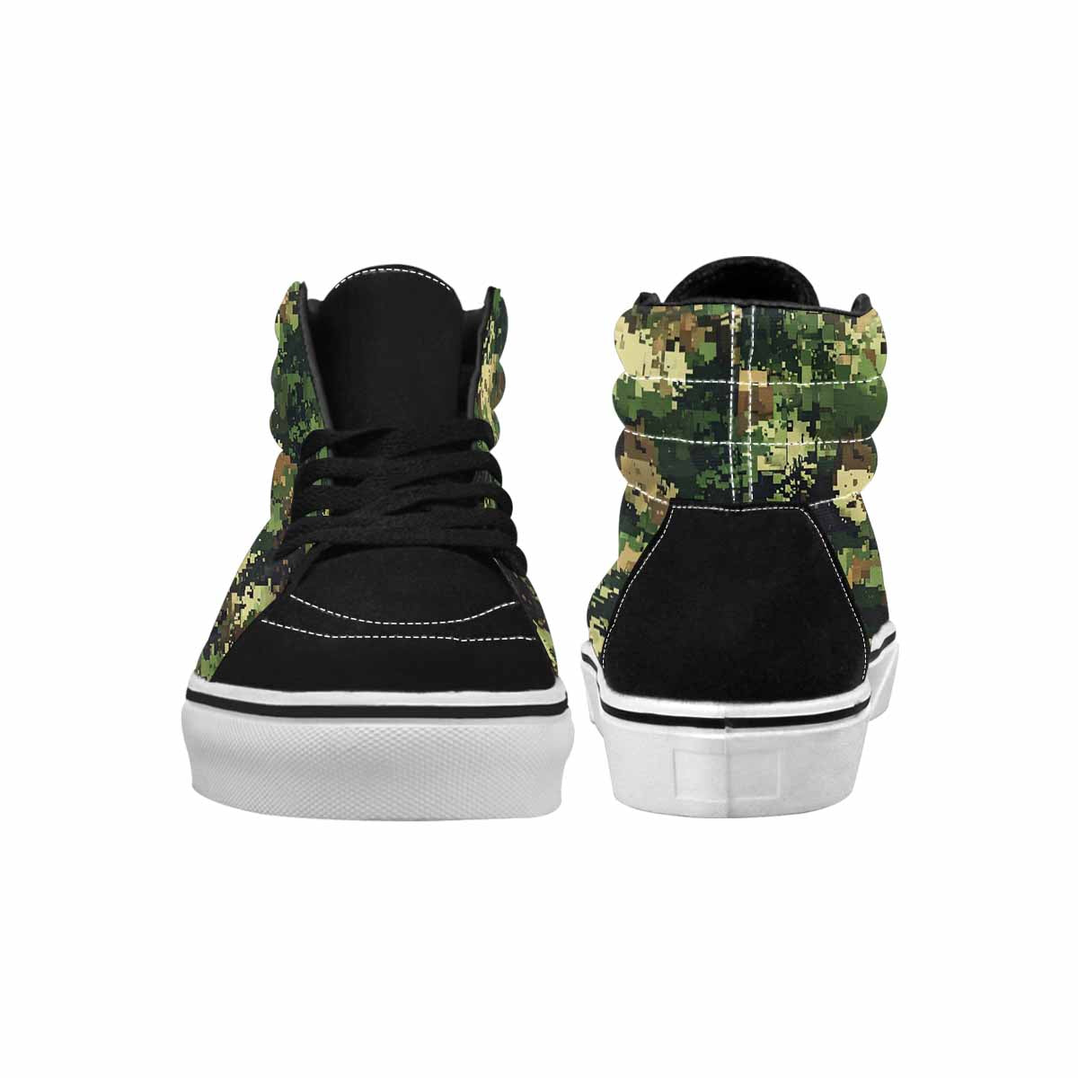 MEN'S Military Camouflage Blotch High Top Canvas Wallpaper Art Custom Sneakers