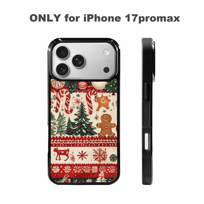 iPhone 17 Pro Max Case — Small Christmas Holly Snowflake Original Art, Custom Made Phone Cover