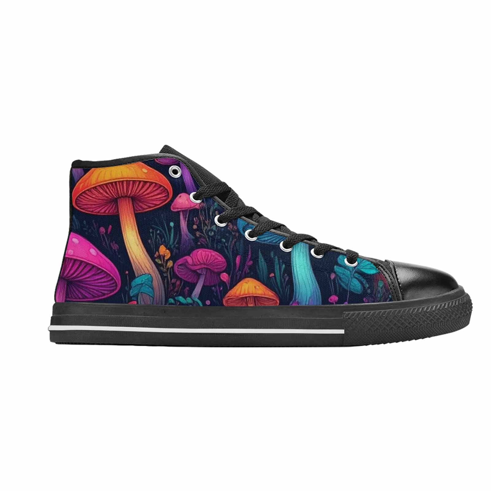 WOMEN'S Psychedelic Mushroom High Top Canvas Vivid Shoes