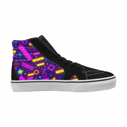MEN'S 80s Retro Motif High Top Canvas Cottagecore Sneakers