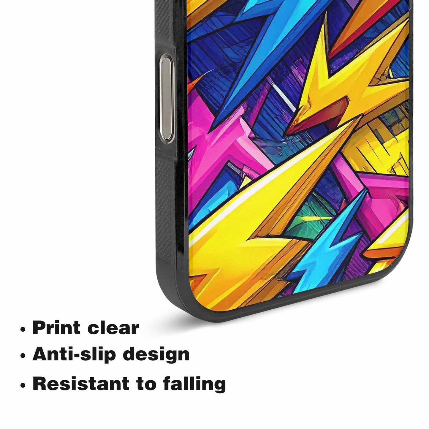 iPhone 16 Pro Max Case — Lightning Bolt Storm Pattern Hundreds Of, Personalized Phone Case