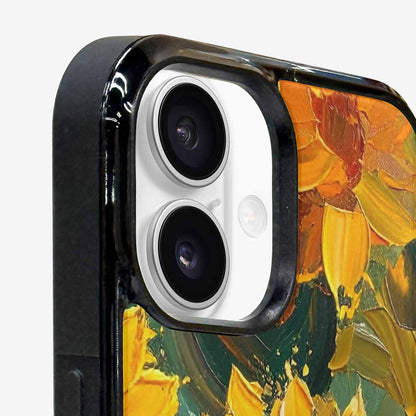 iPhone 16 Plus Case — Impressionist Sunflower Brushstroke Pattern Hundreds Of, Personalized Phone Case