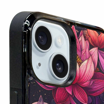 iPhone 15 Case — Lotus Skulls, Custom Printed Phone Case