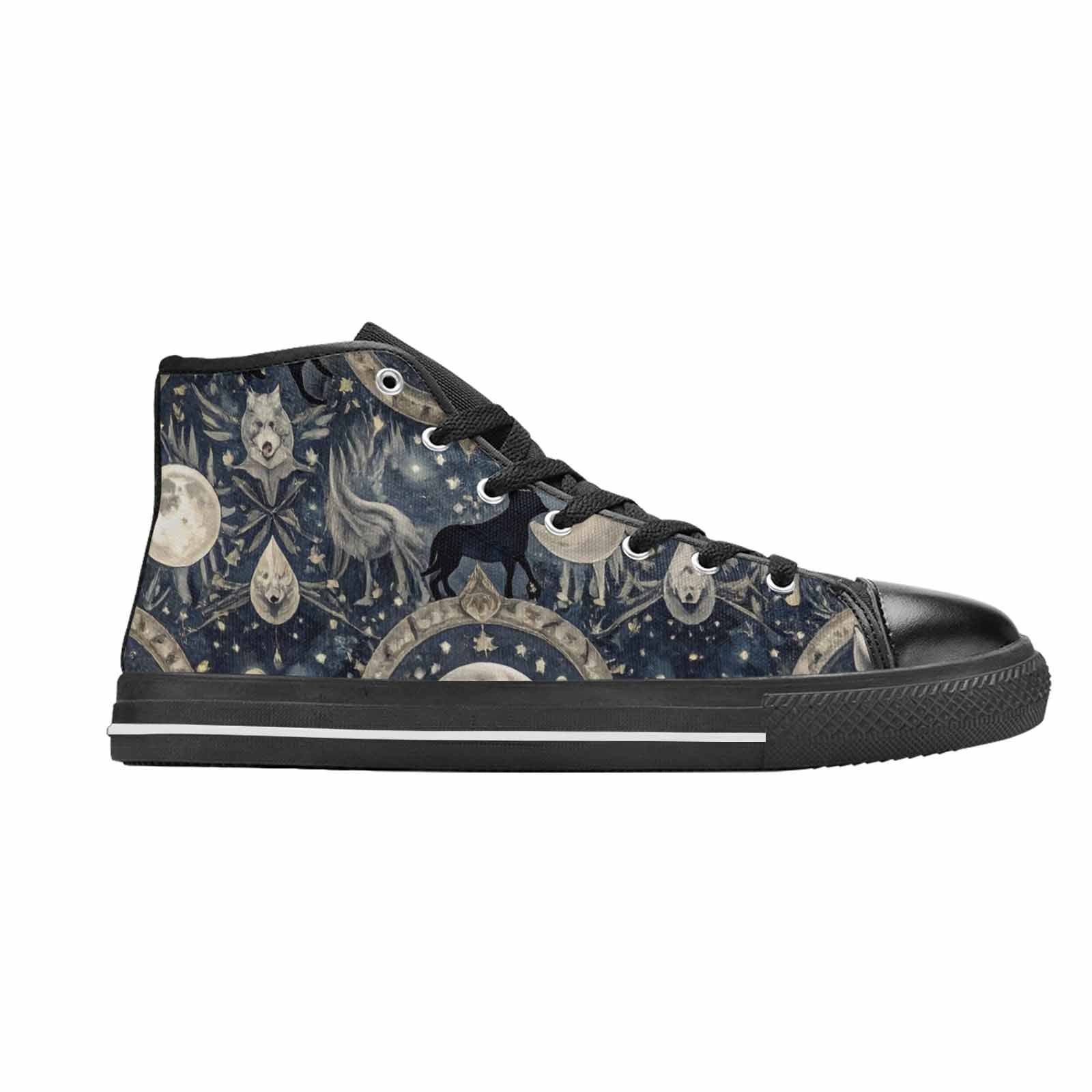 MEN'S Wolves Everywhere Collage High Top Canvas Y2K Sneakers