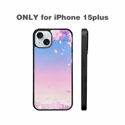 iPhone 15 Plus Case — Anime Cherry Blossom Custom, Original Design Phone Case
