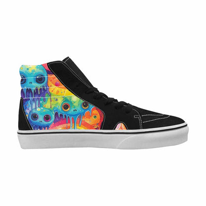 MEN'S Aliens  Tie Dye High Top Canvas Wallpaper Art Sneakers