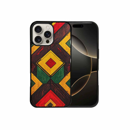 iPhone 16 Pro Max Case — African Kente Cloth Inspired Pattern Geometric, Custom Art Phone Cover