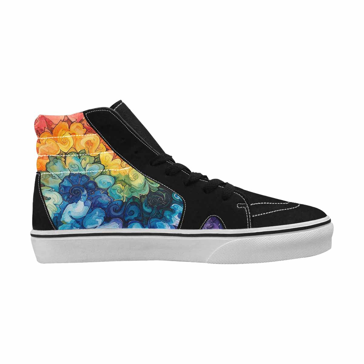 MEN'S Tie High Top Canvas Neon Fantasy Custom Shoes