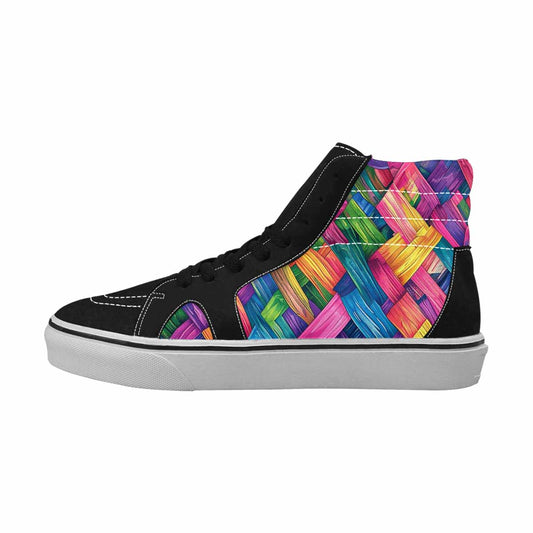 MEN'S Polysexual Flag Color High Top Canvas Aesthetic Custom Shoes