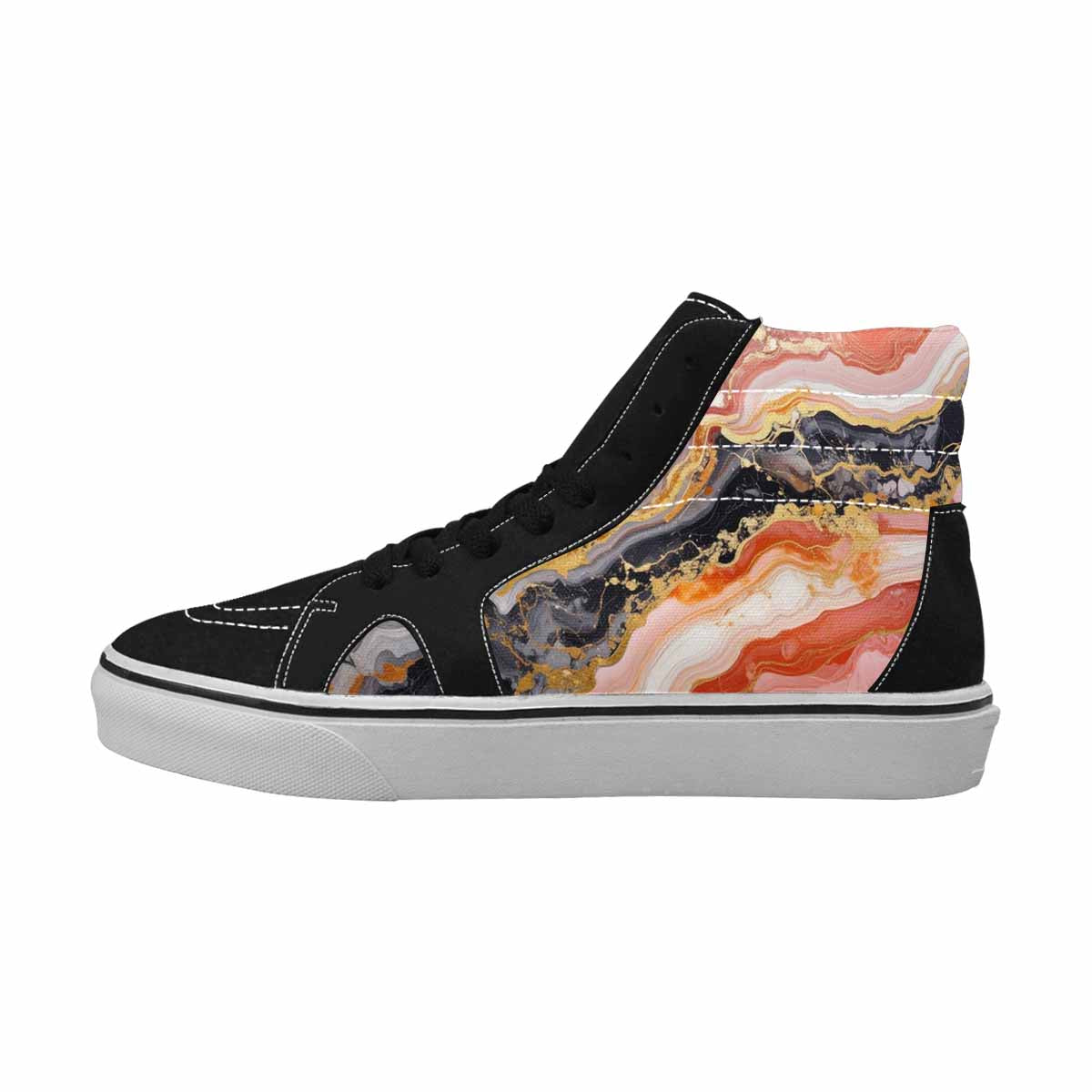MEN'S Marble Vein High Top Canvas Cottagecore Sneakers