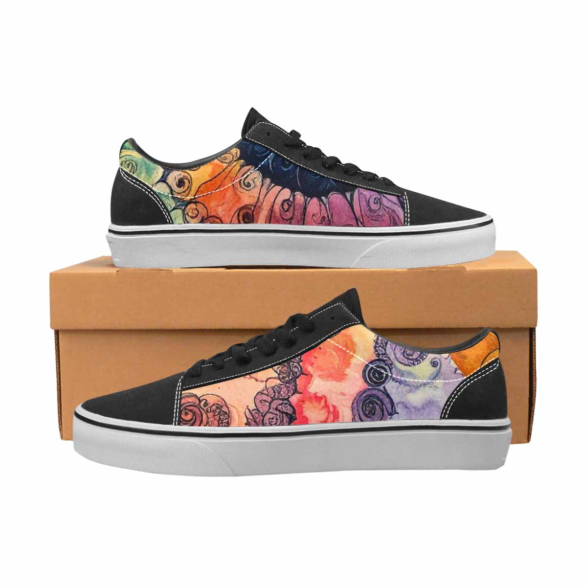 WOMEN'S Tie Lace-Up Canvas Neon Fantasy Shoes