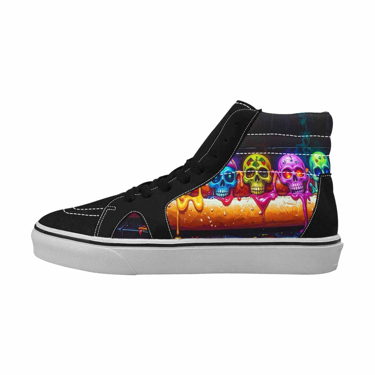 MEN'S Toxic Skeleton Hot Dog High Top Canvas Dreamcore Shoes