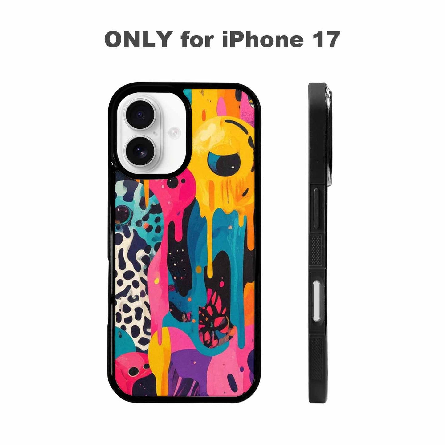 iPhone 17 Case — Melting Aliens Pattern Alien Scifi, Custom Designed Case Cover
