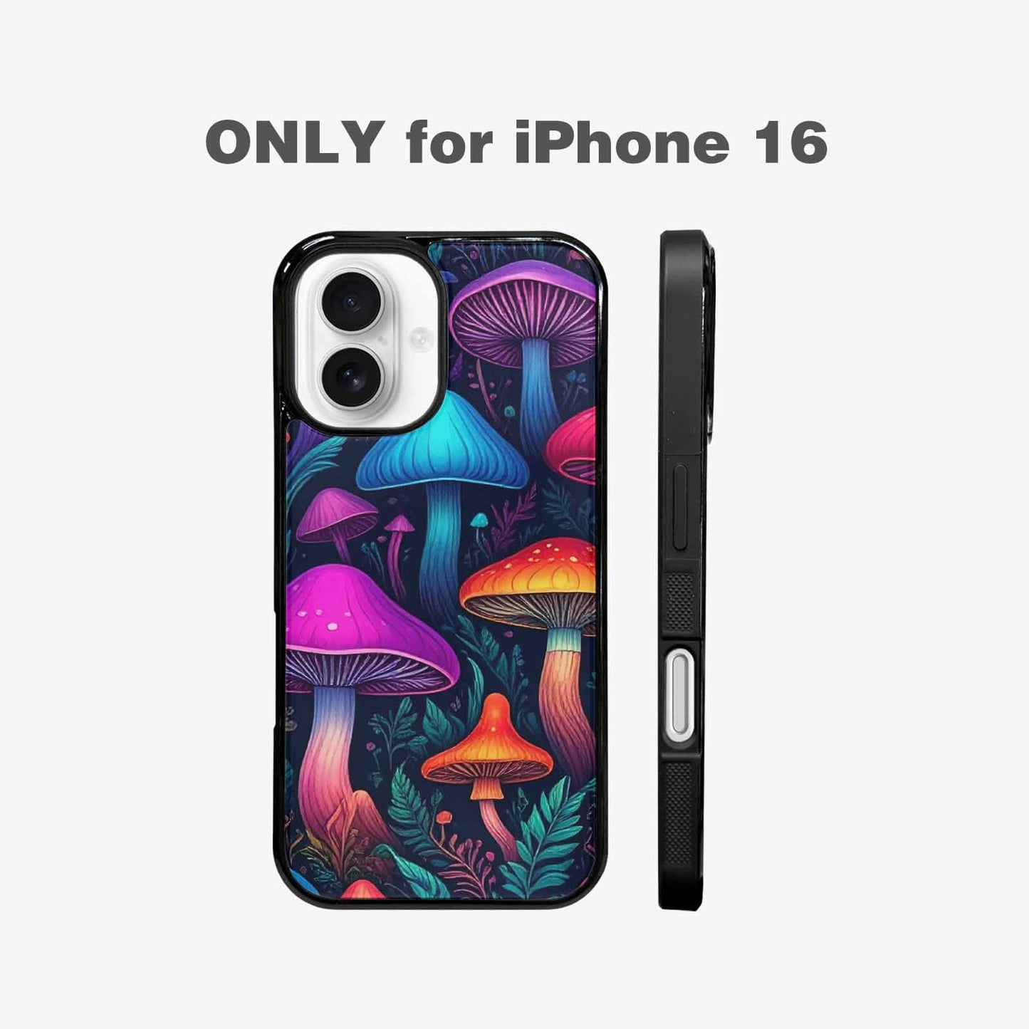 iPhone 16 Case — Psychedelic Mushroom Custom Personalized Phone Cover, Customized Protective Case