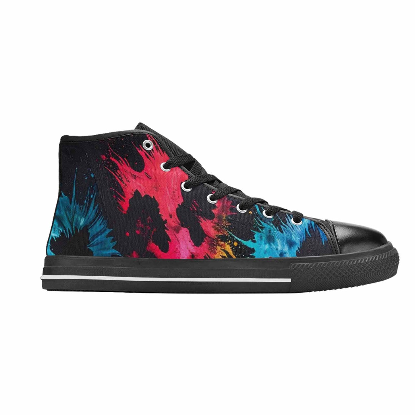 WOMEN'S Dark Animal Print High Top Canvas Aesthetic Shoes
