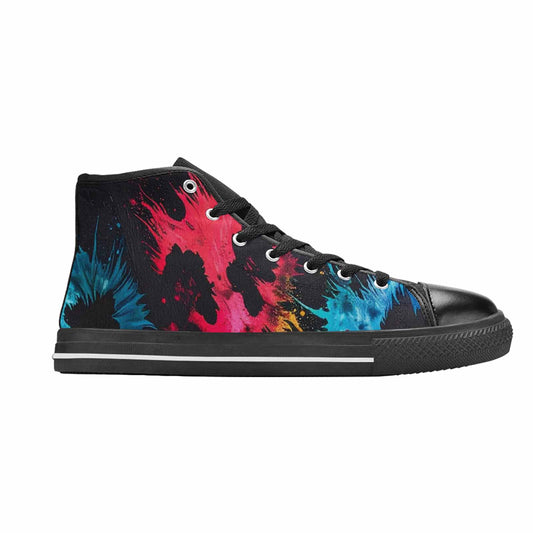 WOMEN'S Dark Animal Print High Top Canvas Aesthetic Shoes