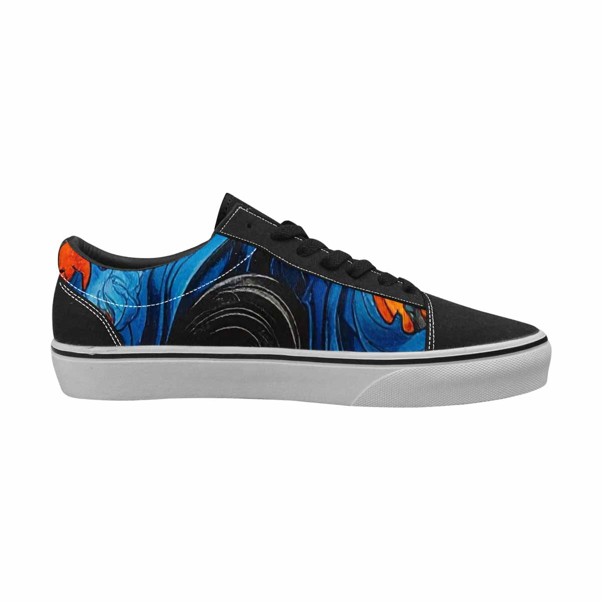WOMEN'S Flame Burst Lace-Up Canvas Grunge Shoes
