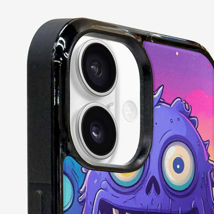 iPhone 16 Plus Case — Overlapping Endlessly No Empty Space Monsters, Custom Made Phone Cover