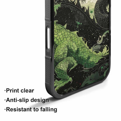 iPhone 17 Case — Dragon Scale Black &amp; Original Art, Custom Art Phone Cover