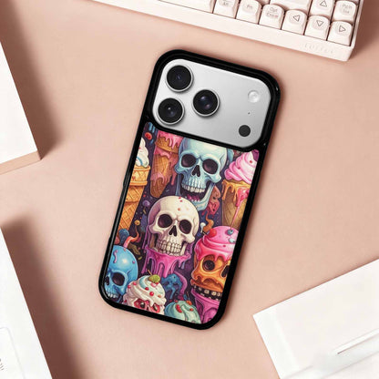 iPhone 17 Pro Case — Ice Cream Monsters Skullsmelti Gothic Skulls, Custom Printed Phone Case