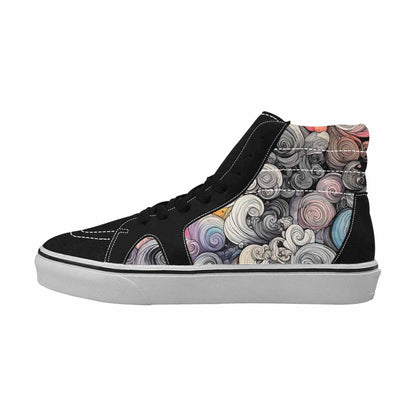MEN'S Tie High Top Canvas Aesthetic Custom Shoes