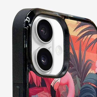 iPhone 16 Plus Case — Flamingo Tropical Flamingo Tropical Pattern Hundreds, Custom Designed Case Cover