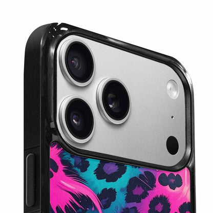 iPhone 17 Pro Max Case — Leopard Melting Neon Animal Print, Unique Phone Case Design