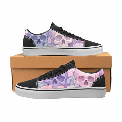 MEN'S Skulls - Pastel Canvas Lace-Up Grunge Custom Sneakers