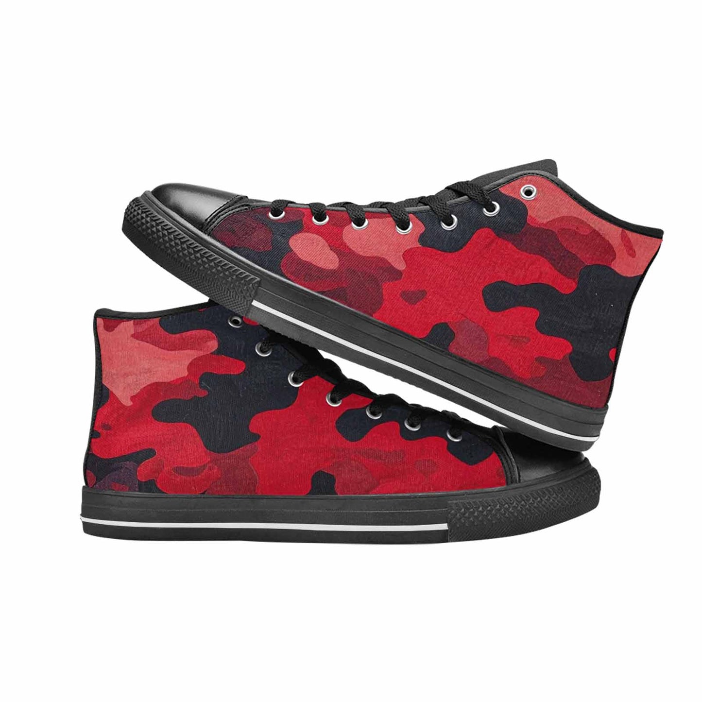 MEN'S Tactical Camo Red Black High Top Canvas Aesthetic Shoes