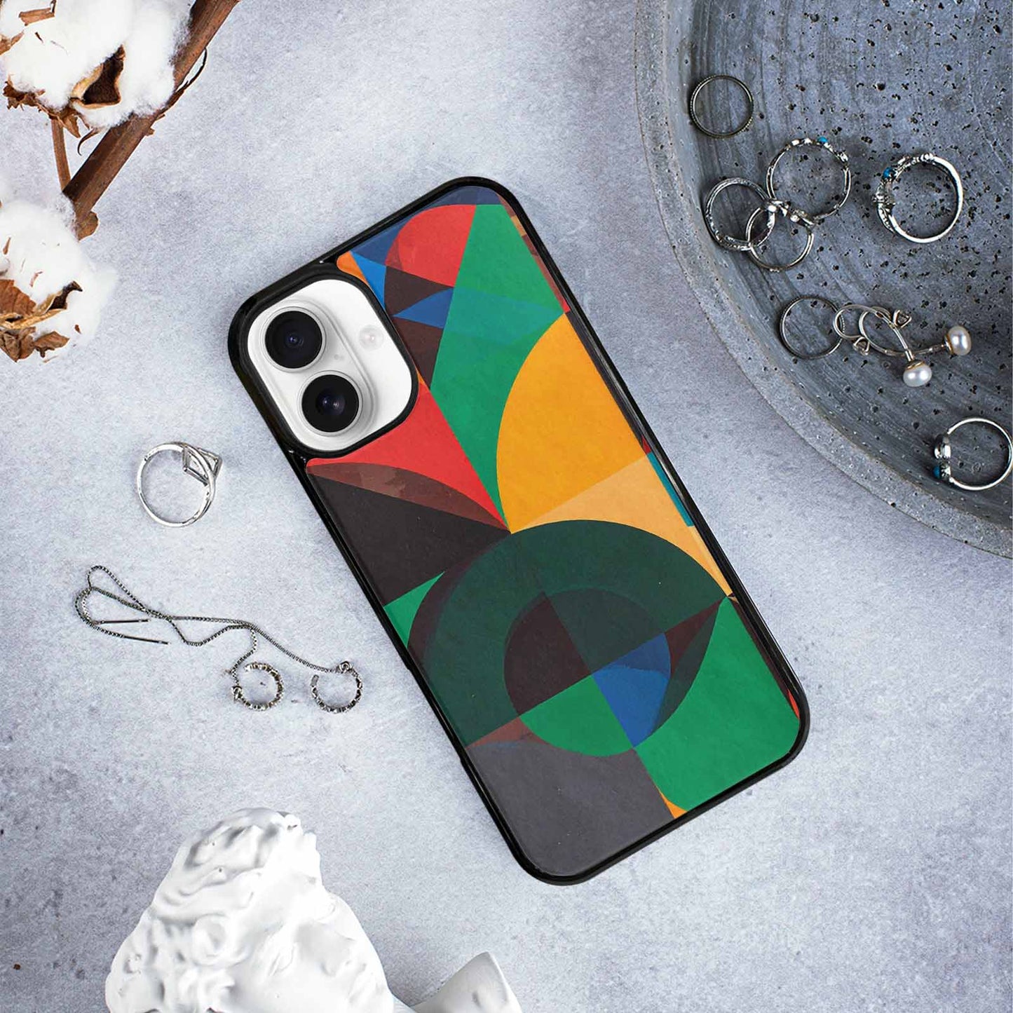 iPhone 16 Plus Case — 1990s Memphis Art Pattern, Custom Made Phone Cover