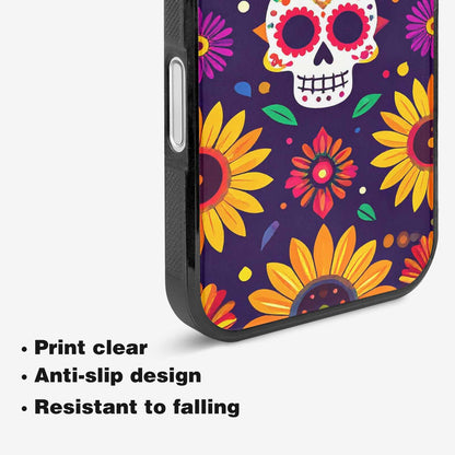 iPhone 16 Case — Sunflowers Hundreds Of Skulls Art Seamless, Original Design Phone Case