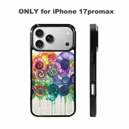 iPhone 17 Pro Max Case — Black &amp; Green Ink Tie Dye, Custom Designed Case Cover