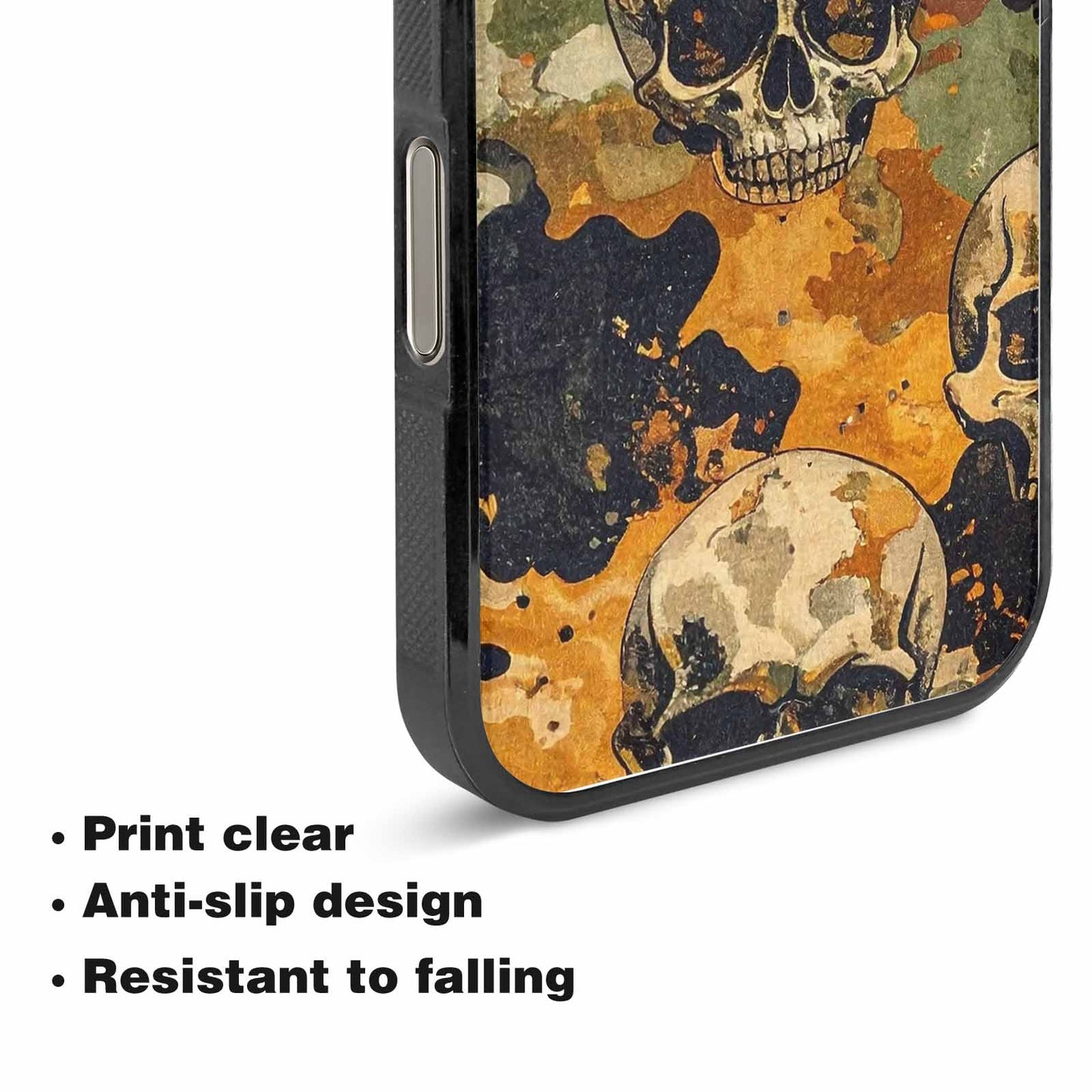 iPhone 15 Pro Max Case — Military Camo Skull Custom, Personalized Phone Case