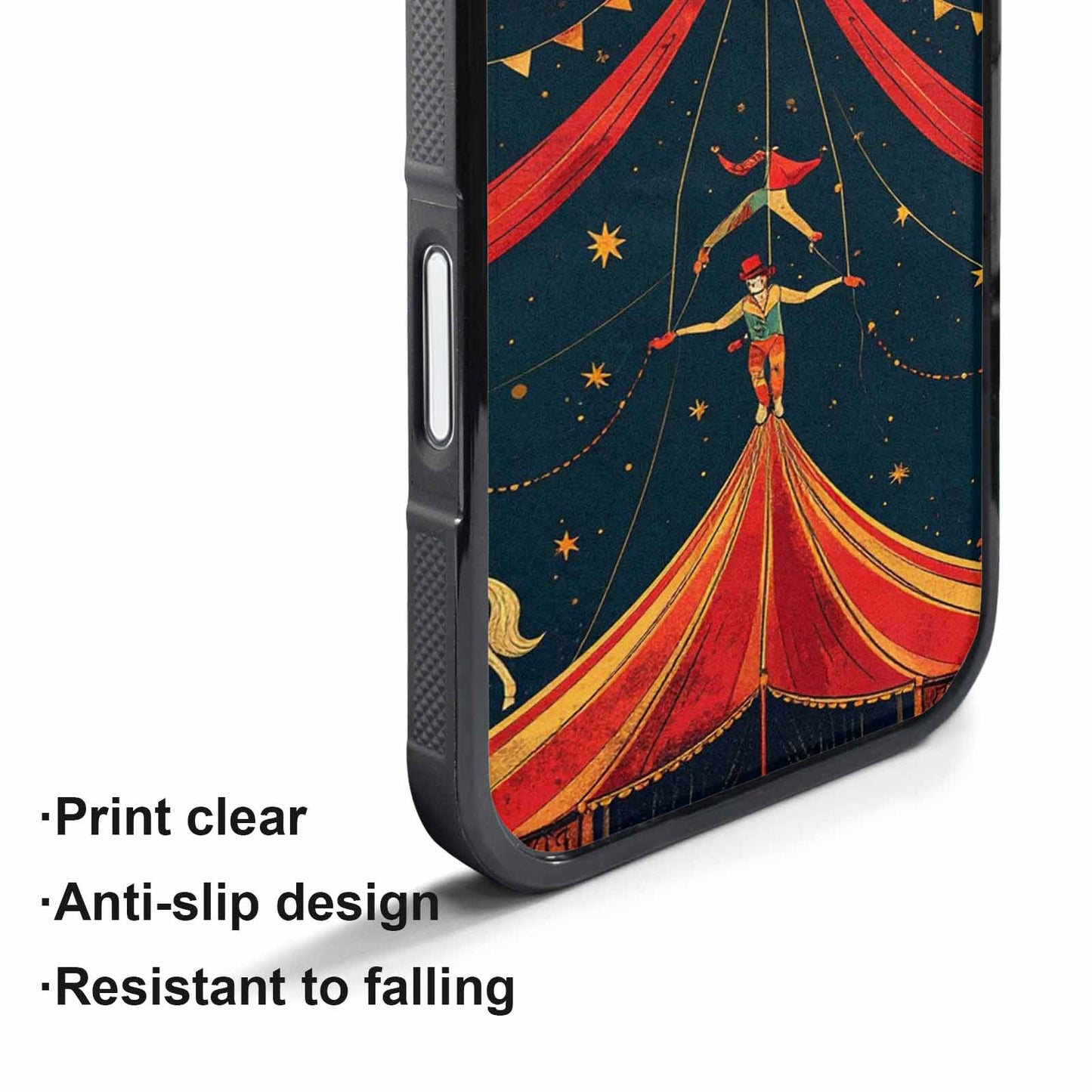 iPhone 17 Pro Max Case — Vintage Circus Art Pattern Retro Vintage, Custom Printed Phone Case