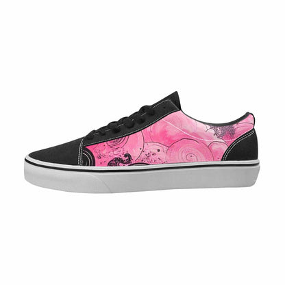 MEN'S Van Gogh Black & Pink Ink Canvas Statement Kaleidoscope Sneakers