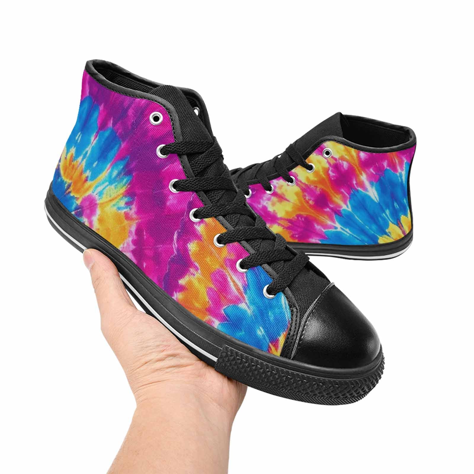 MEN'S Tie Dye Spiral High Top Canvas Y2K Sneakers