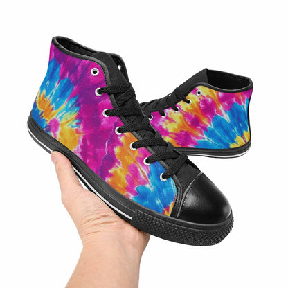 MEN'S Tie Dye Spiral High Top Canvas Y2K Sneakers