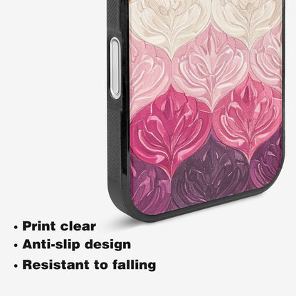 iPhone 16 Plus Case — Lesbian Flag Color Theme Small Rainbow, Original Design Phone Case