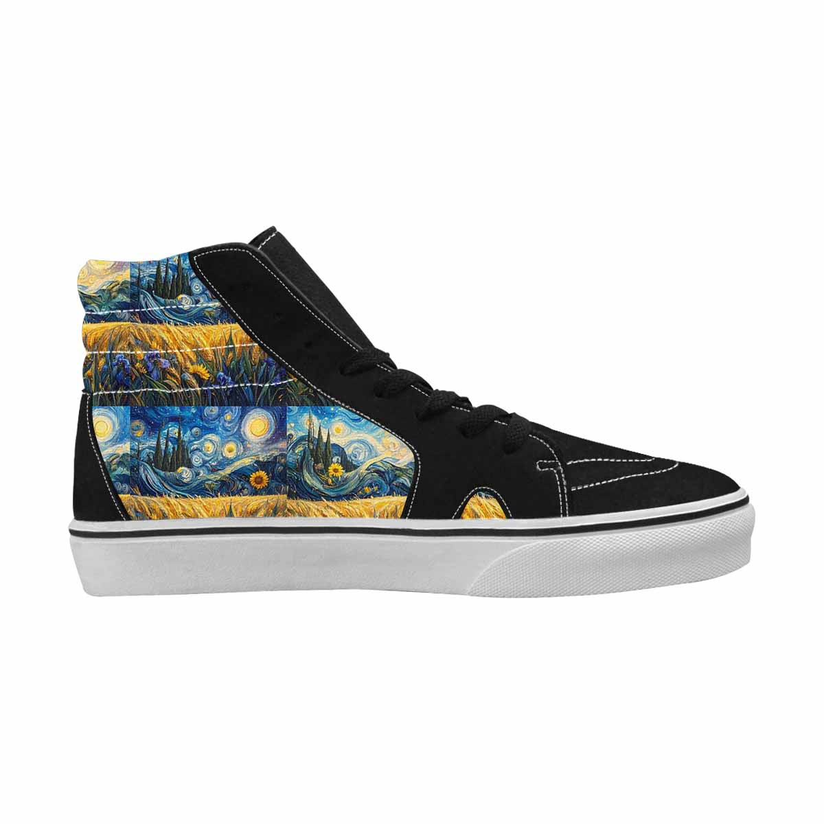 WOMEN'S Van Gogh-Style Swirl High Top Canvas Dreamcore Shoes