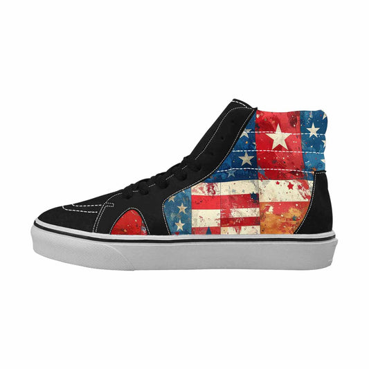 MEN'S American Flag Stars High Top Canvas Grunge Shoes